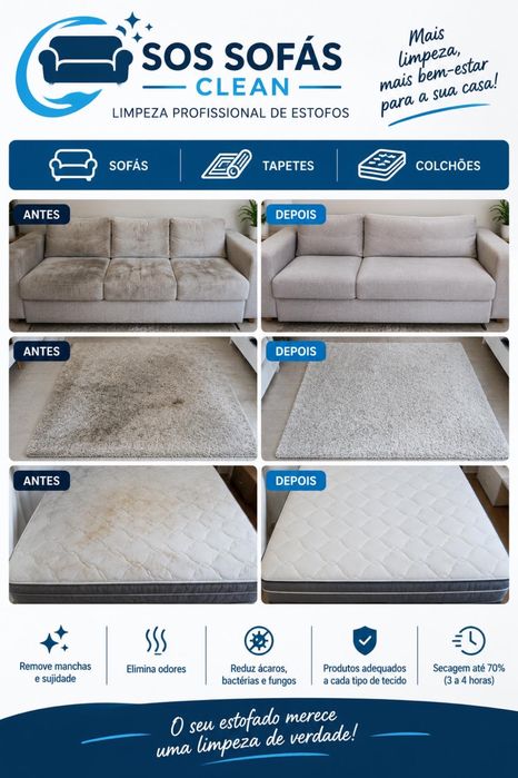 Limpeza  de tapetes sofas colchao