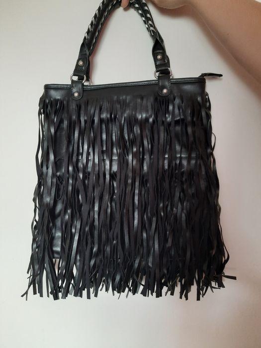 Torebka Boho frędzle czarna