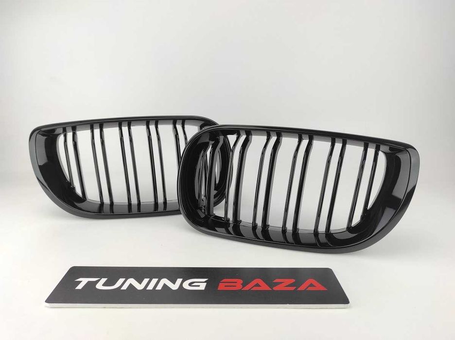 Решетки радиатора (ноздри) BMW 3 E46 Sedan M3 Style рест Gloss Black