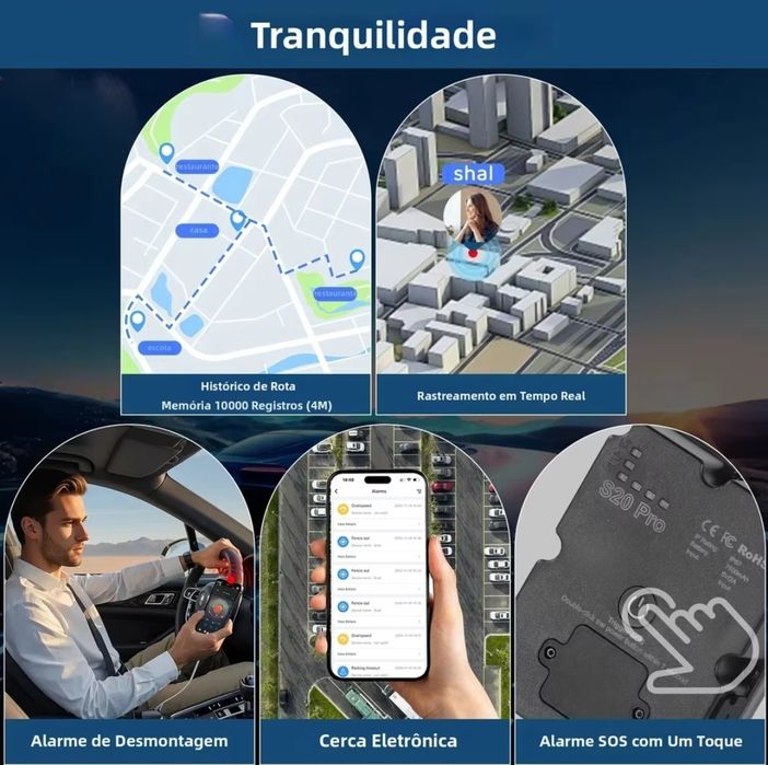 Localizador Traker GPS Autonomia 720 dias