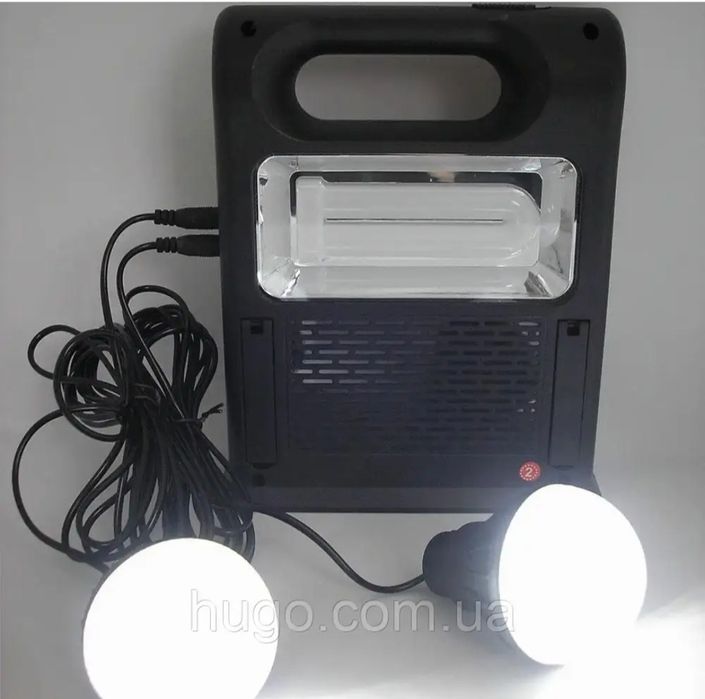 Фонарь светильник солнечная система с повербанком + 2 лампы 30W CL 12