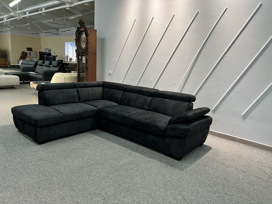 Виставковий стан новий диван кутовий розкладний з нішею тканина