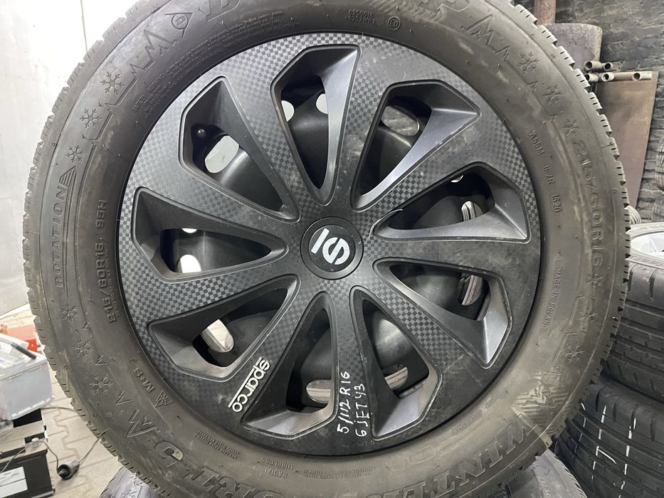 Диски метал 5/112 R16 6J ET43 + 215/60R16 DUNLOP Winter Sport5