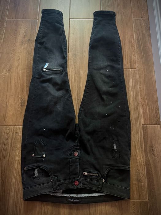 Spodnie Guns&Tuxedos L z zamkiem rage age z suwakiem