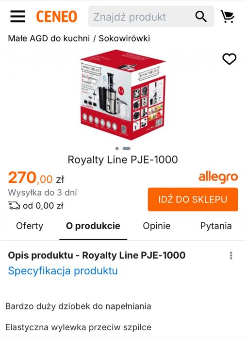 Sokowirówka premium The RL