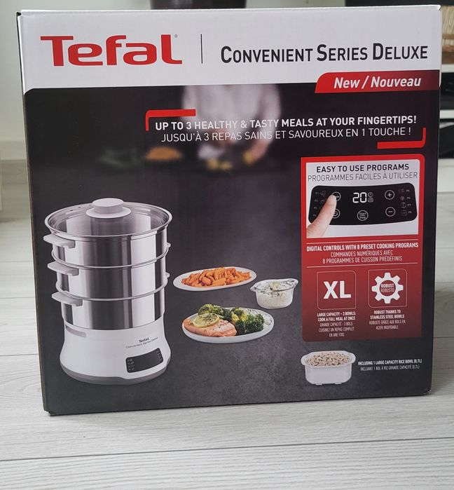 Parowar TEFAL VC502D10 Convenient Series Deluxe srebrny 900 W