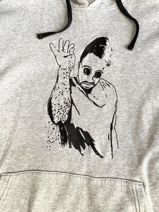 Серое худи с принтом “Salt Bae” XL