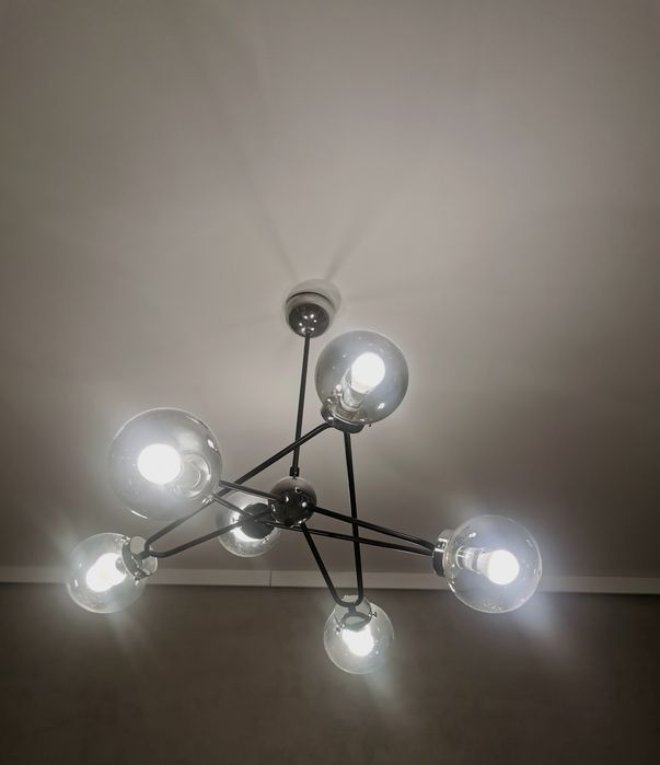 Lampa wisząca kule salon chrom 6xE314