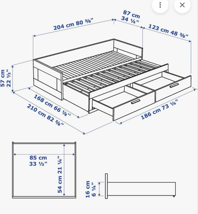 Cama Brimnes Ikea com os dois colchões