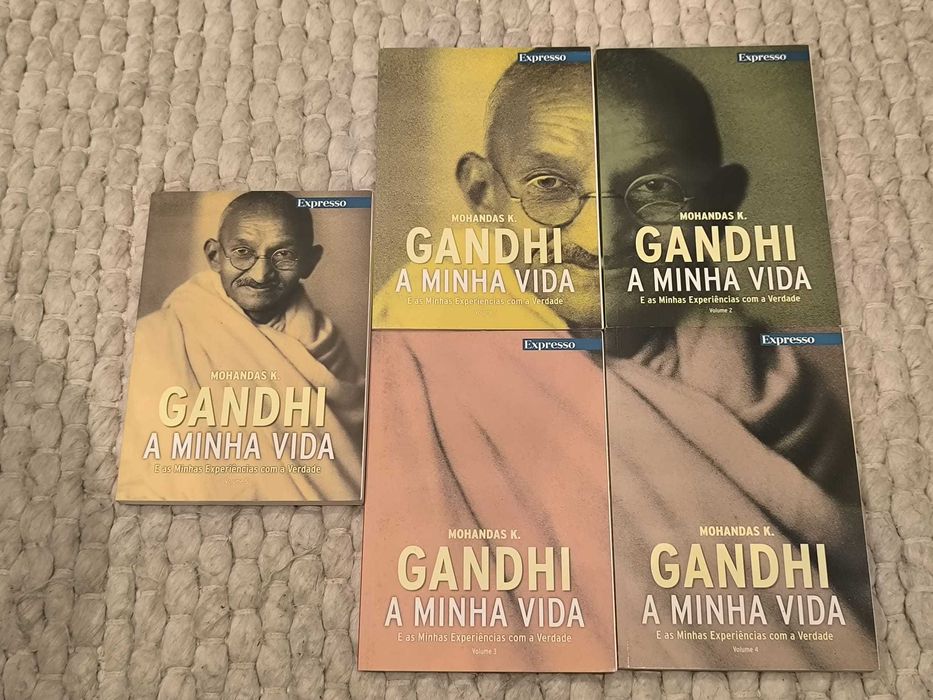 Livro "Gandhi - A Minha Vida" (5 Volumes) de Mohandas K.