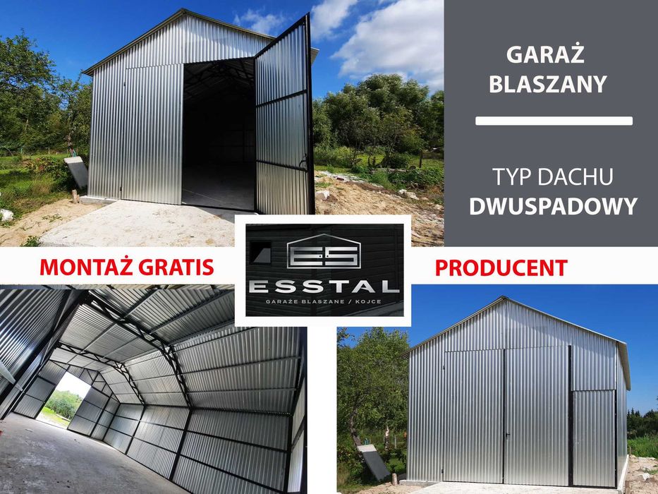Garaż Blaszany OCYNKOWANY ,Garaże Blaszane | Wiata | Hala | - ESSTAL*