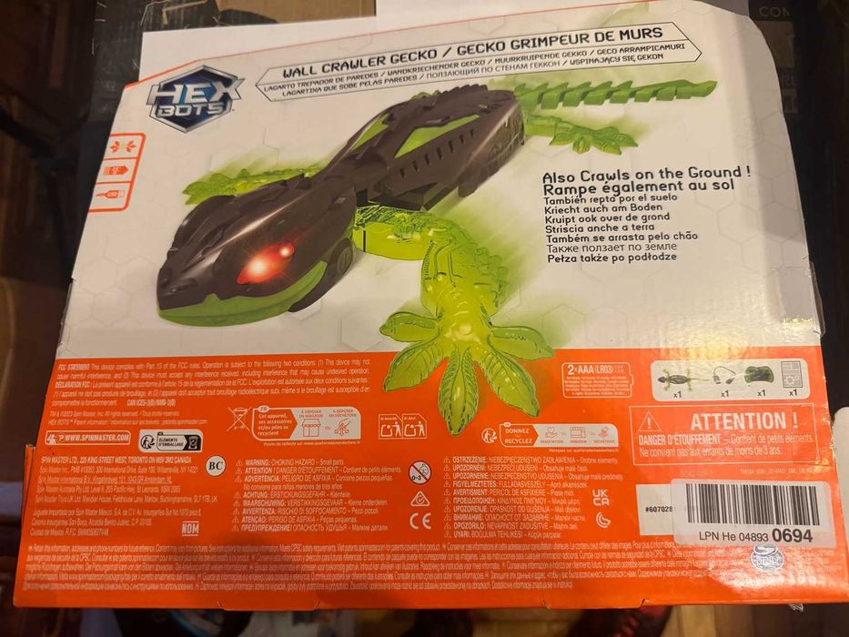 HEX BOTS Wall Crawler Gecko 6070281 gekon RC wspina się po ścianach NOWY