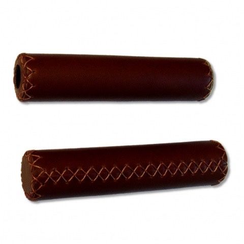 Chwyty kierownicy Velo VLG-039-2 Skóra/Gąbka 130mm BRĄZOWY