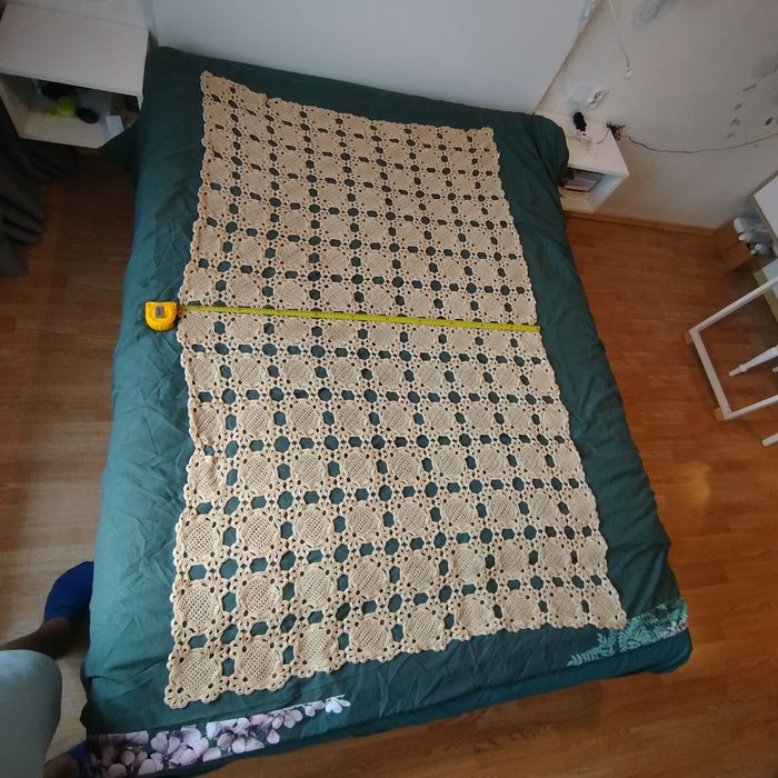 Serweta szydełkowa kordonowa 180cm 120cm