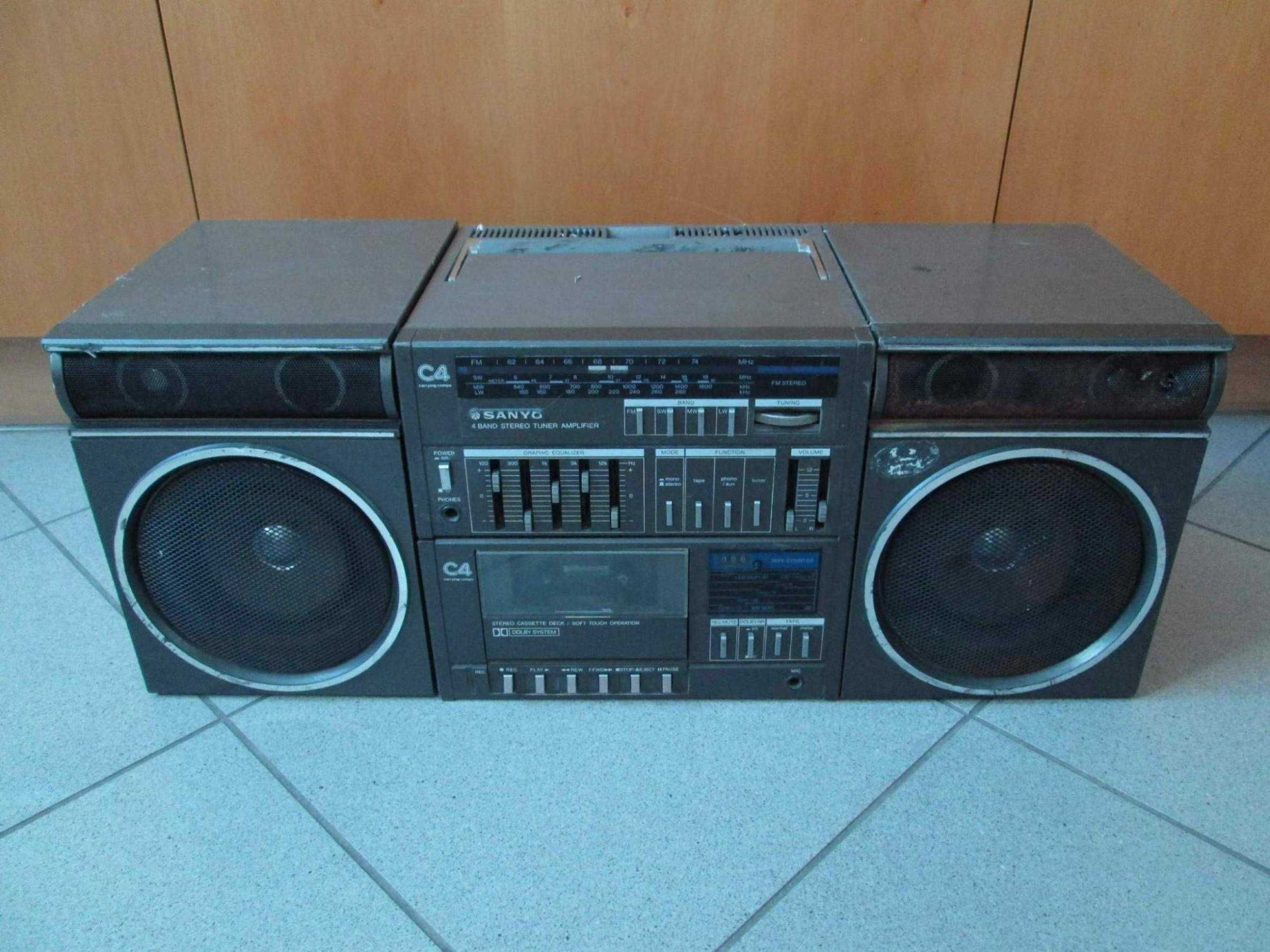 Wieża Sanyo C4 JAPAN boombox ghettoblaster vintage - do