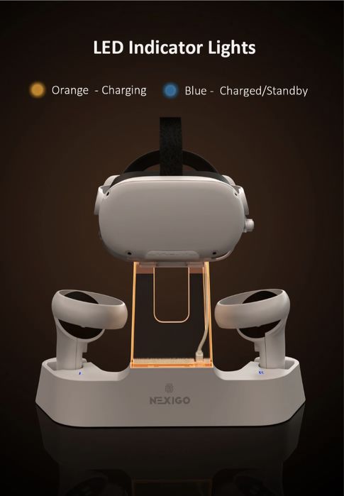 Зарядна станція NexiGo S20 для Oculus / Meta Quest 2 (Enhanced Head
