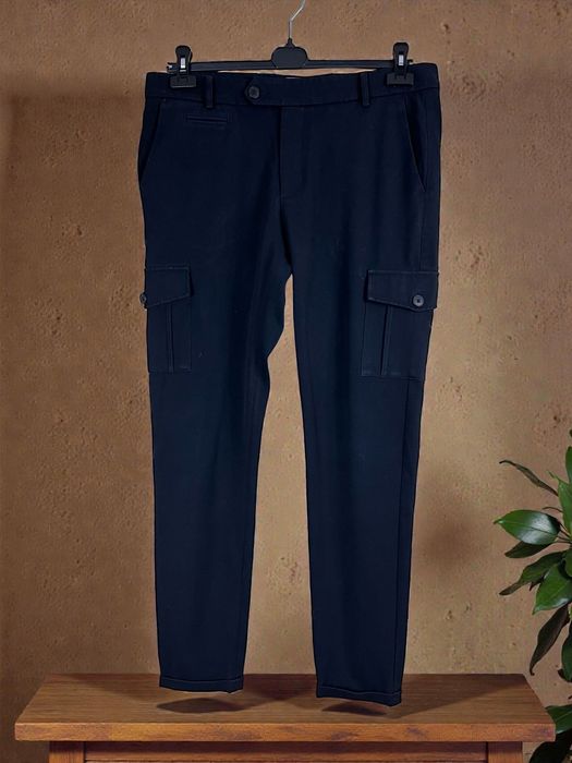 Les Deux Como Cargo Pants roz. 34 męskie czarne spodnie slim fit