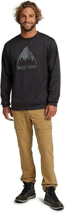 Burton Mens Oak Crew, True Black Heather New, Large Світшот
