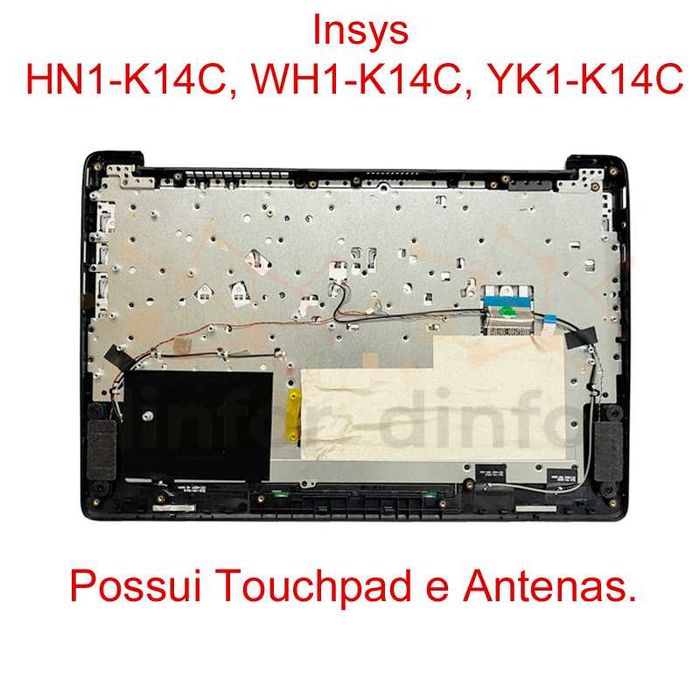 Palmrest Keyboard Top Case Cover for Insys HN1-K14C, WH1-K14C, YK1-K14C64284347001859121