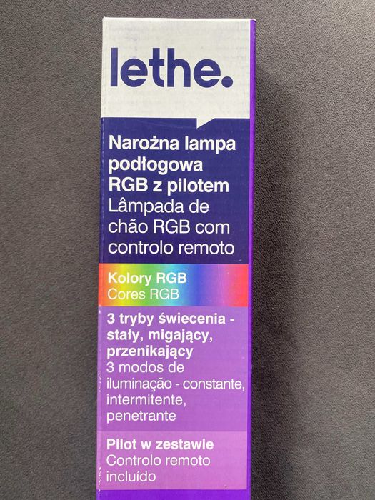 Nowa Narożna Lampa Podłogowa RGB Lethe z pilotem 141 cm -odbiór Poznań