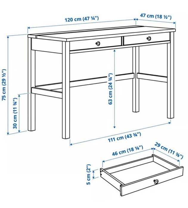 Biurko ikea Hemnes