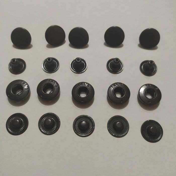 Кнопки Alfa 15 мм и пуговица для джинс 17 мм