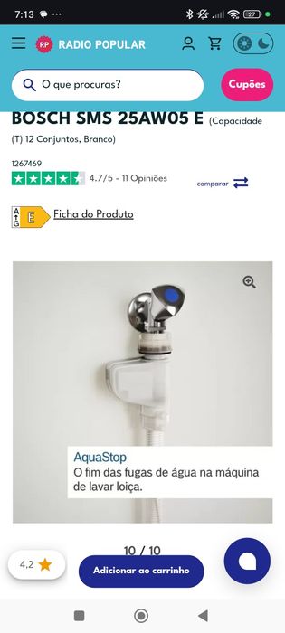 Maquina lavar loiça BOSCh