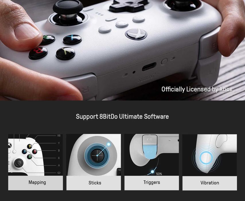 Геймпад 8Bitdo Ultimate 3 White/Black + Док-станція