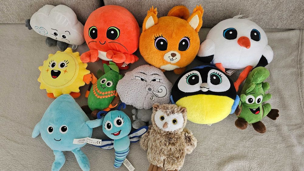 Maskotki z Biedronki słodziaki, bystrzaki, fajniaki, pluszak 12 sztuk