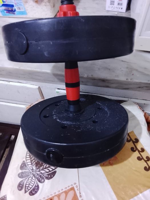 vendo haltere de borrachas usado em bom stado