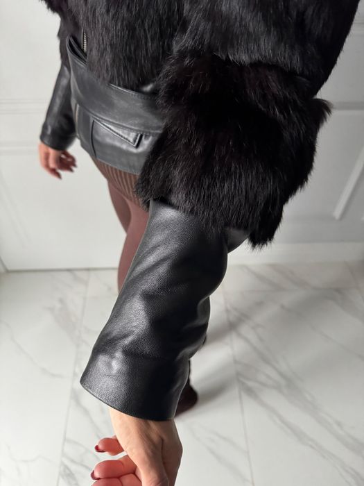 Kurtka skóra naturalna z futerkiem