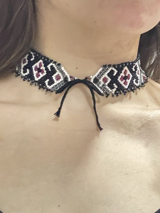 Гердан з чеського бісеру в етнічному стилі