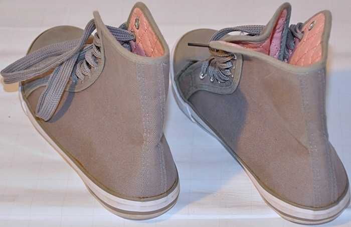 F&F szare wysokie trampki tekstylne 38 stan bdb-