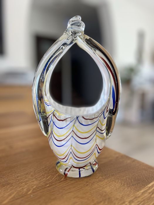 Murano koszyk szkło artystyczne