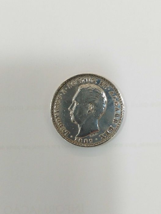 Moeda prata 500 reis ano 1887