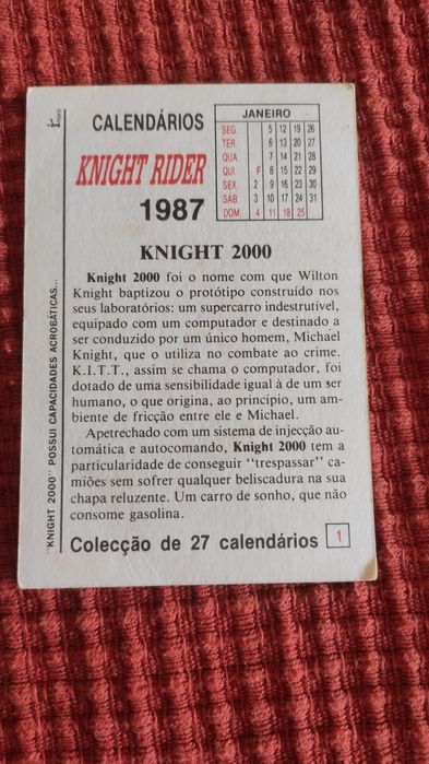 Calendários - Knight Rider - O Justiceiro