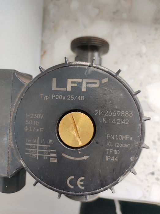 Pompa obiegowa lesznoLFP typ PCOw 25/4B
