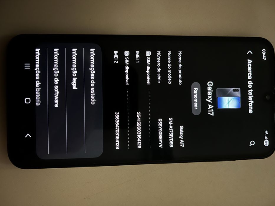 Samsung a17 como novo