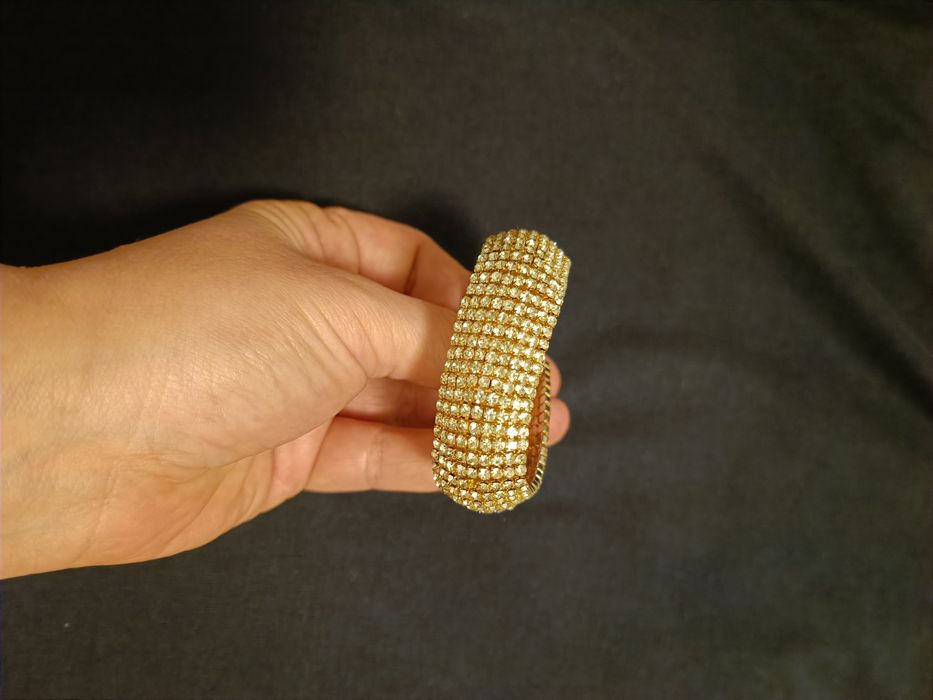 Bransoletka z cyrkoniami złota