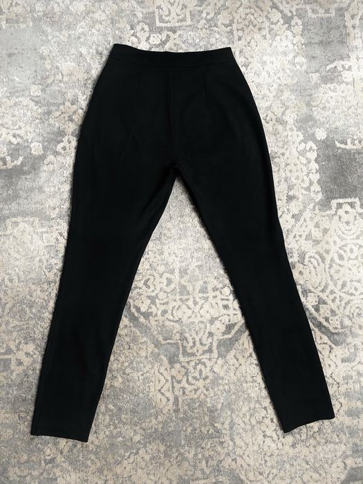 Spodnie legginsy zamszowe Pieces czarne rozmiar XS 34