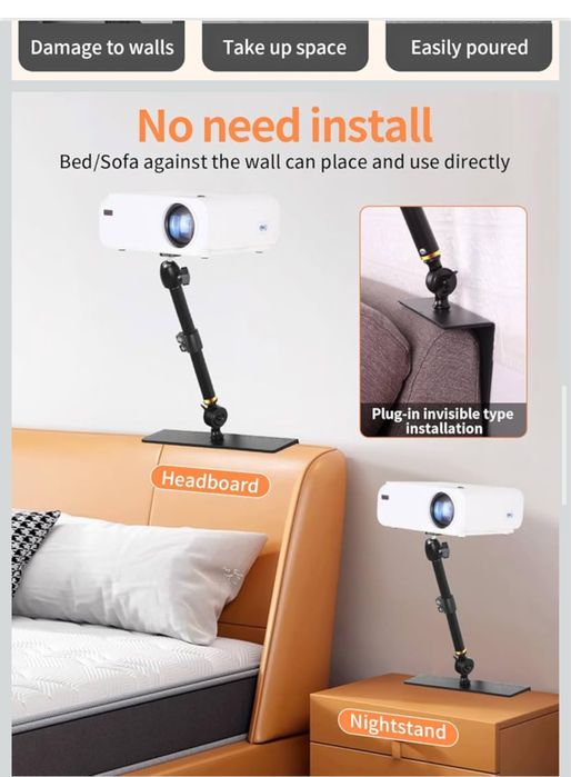 Stojak na projektor do łóżka i sofy - elastyczny uchwyt