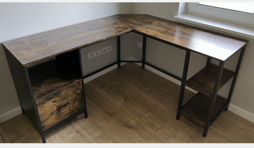 Biurko narozne w stylu Loft