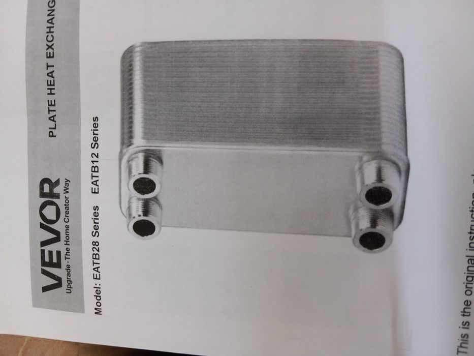 trocador de calor de placas VEVOR (modelo EATB28-30)