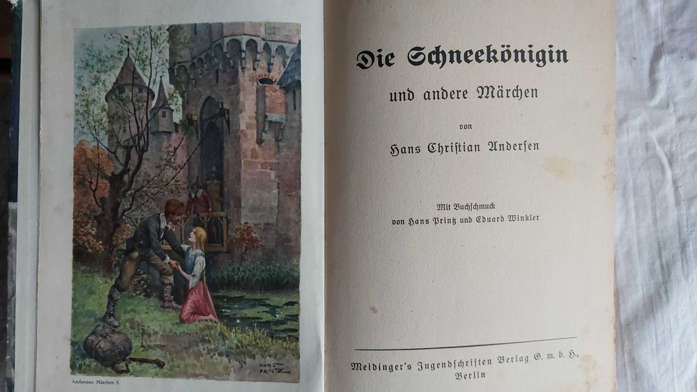 Książka niem. Die Schneekonigin und andere Marchen 1935