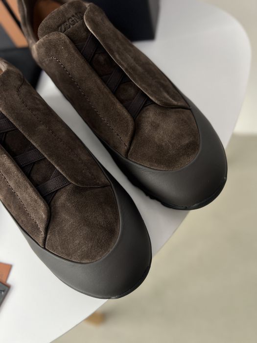 Мужские замшевые кроссовки Zegna ботинки натуральная кожа Зенья ob444