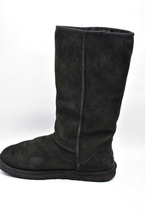 Śniegowce Ugg Classic Tall Black 5815 ( 39 ) wełna / skóra naturalna