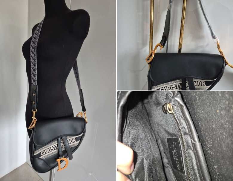 Czarna torebka Christian dior
