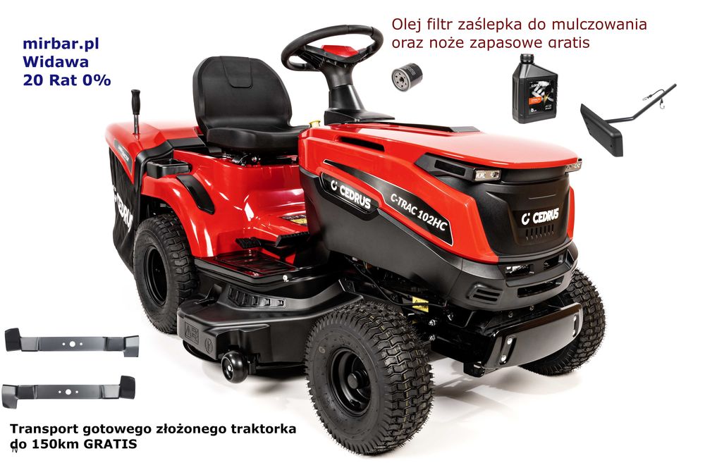 Traktor ogrodowy Cedrus C-TRAC 86HC Hyrostat 12Km kosz raty 0 % gotowy złożony transport Gratis Autoryzowany Dealer