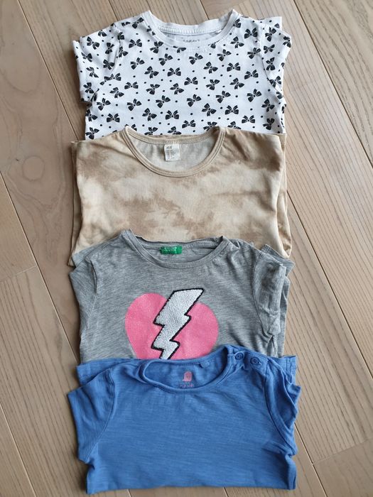 Zestaw koszulek z długim rękawem, h&m, sinsay, r. 104