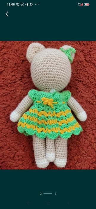 Кошка вязанная крючком